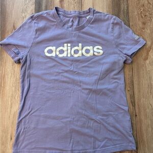 Adidas Girls' Small T-Shirt Cotton Purple Short Sleeve